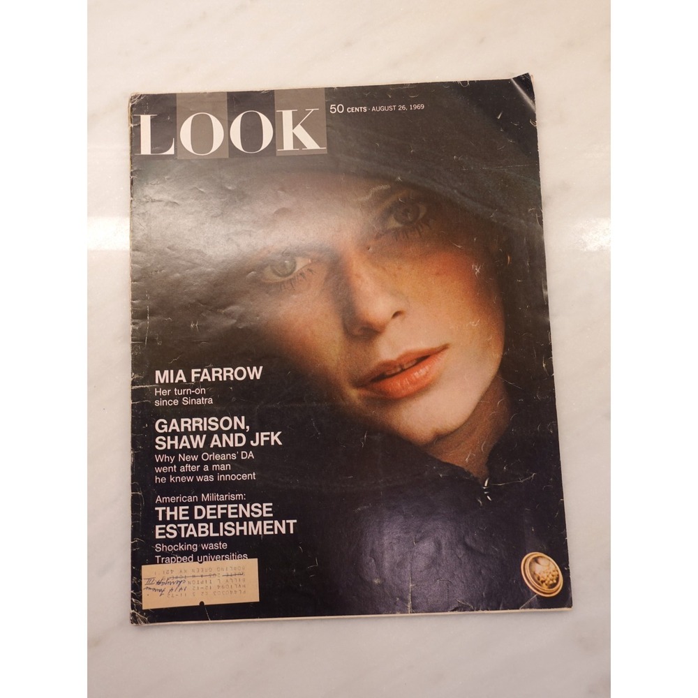 LOOK MAGAZINE AUG 26 1969 Vol 33 #17 Mia Farrow Sinatra US Military War JFK VTG